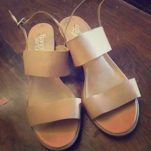 Size 9.5 Franco Sarto chunky heeled sandals